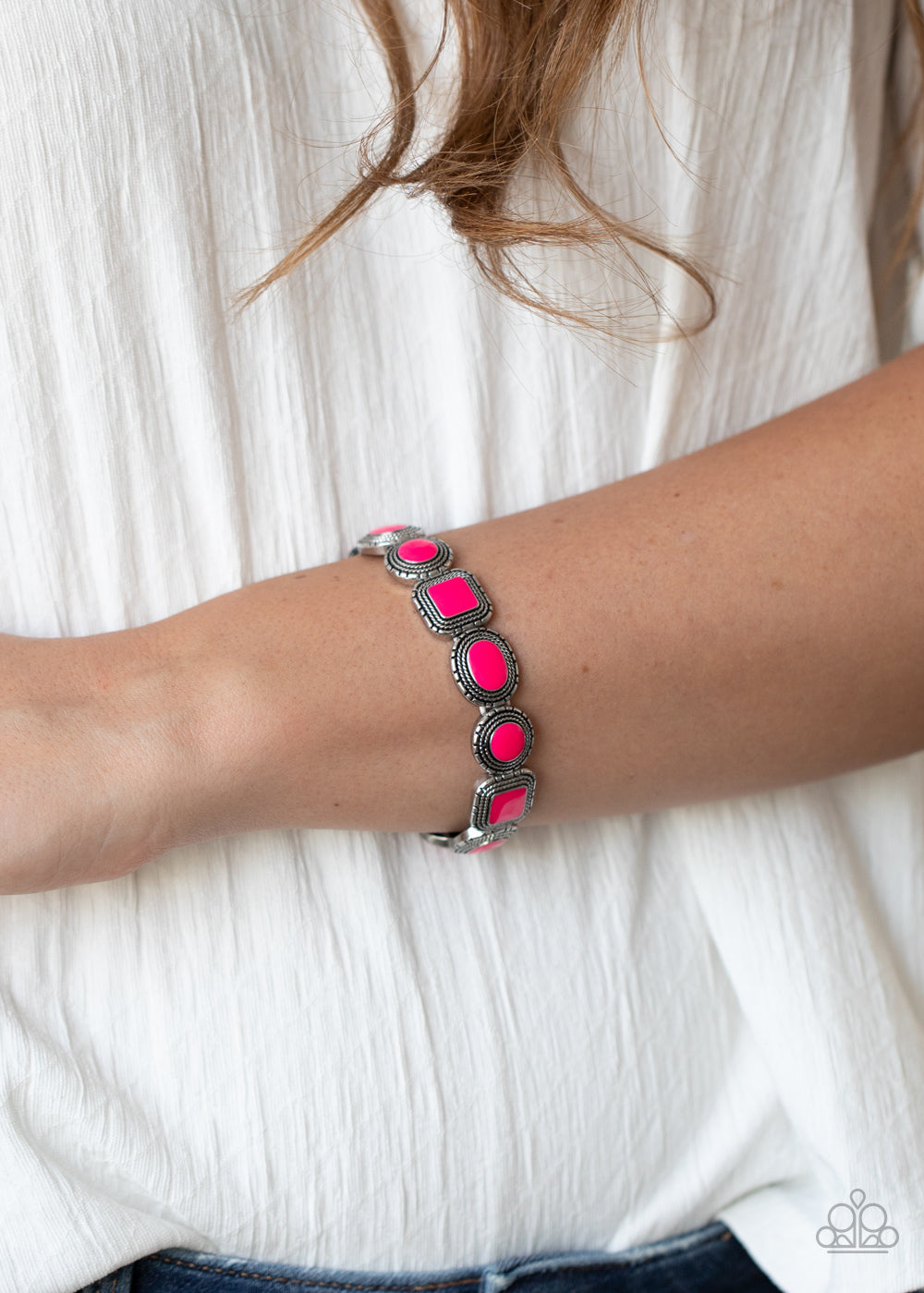 Vividly Vintage - Pink Paparazzi Accessories Bracelet $5 Jewelry with Janet Morgan Bracelets