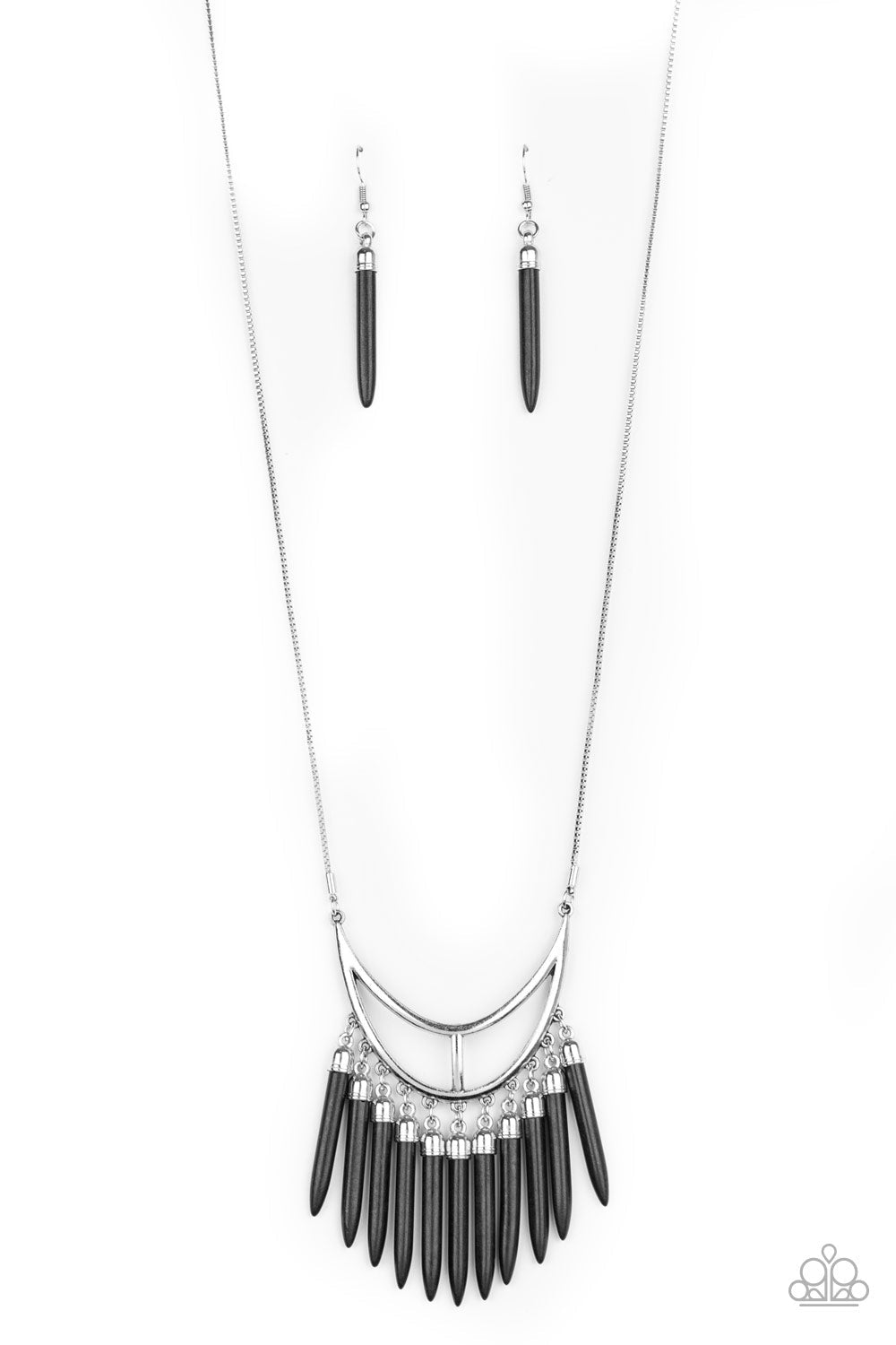 Stone Age A-Lister - Black Paparazzi Accessories Necklace $5 Jewelry with Janet Morgan Necklace