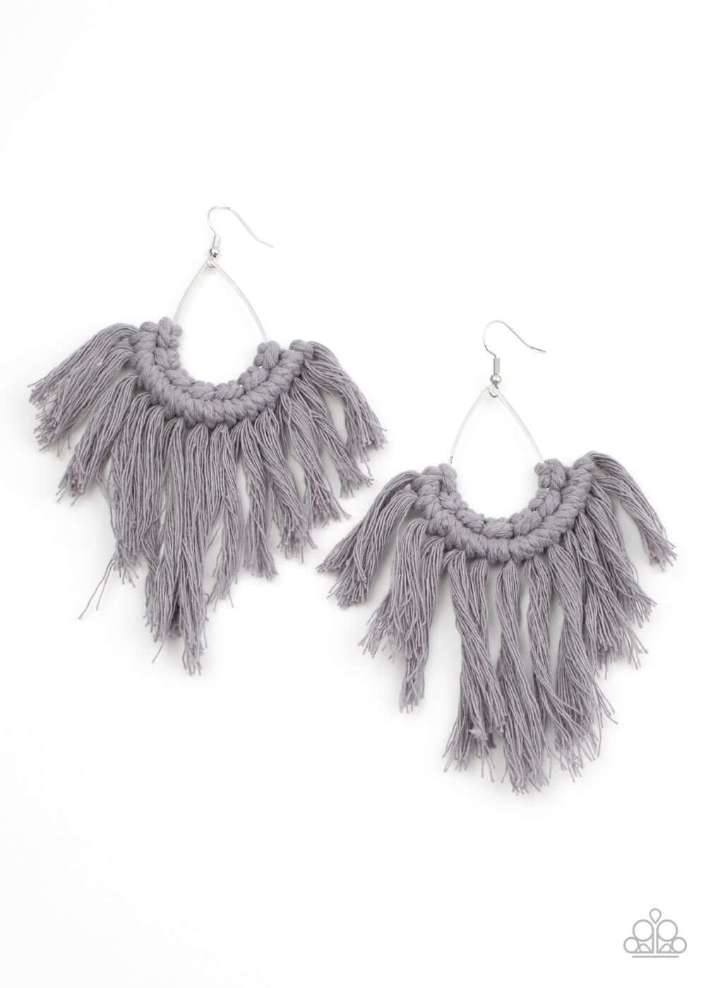 Wanna Piece Of MACRAME? - Silver Paparazzi Accessories Earrings $5 Jewelry with Janet Morgan Earrings