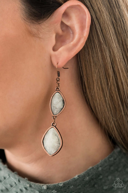 The Oracle Has Spoken - Copper Paparzzi Accessories Earrings $5 Jewelry with Janet Morgan Earrings