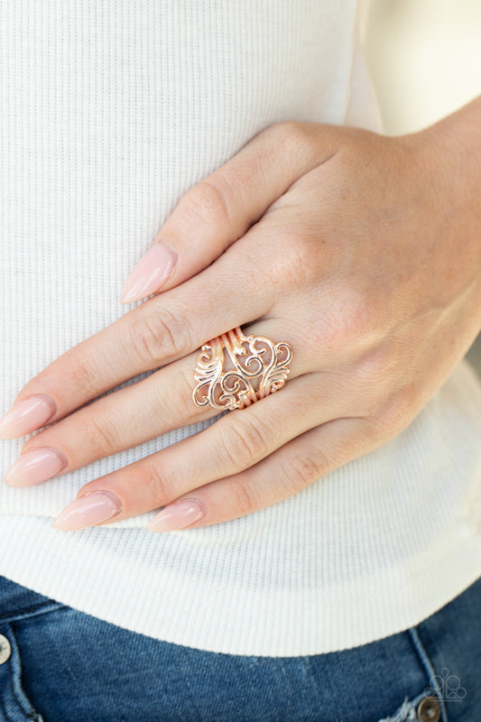 Voluptuous Vines - Paparazzi Accessories Rose Gold Ring $5 Jewelry with Janet Morgan Jewelry