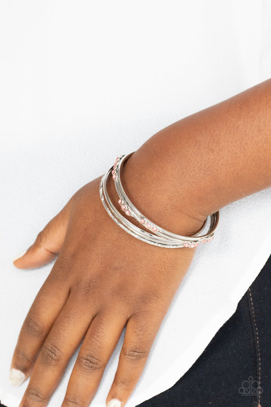 Stackable Sparkle - Pink Paparazzi Accessories Bracelet $5 Jewelry with Janet Morgan Bracelets