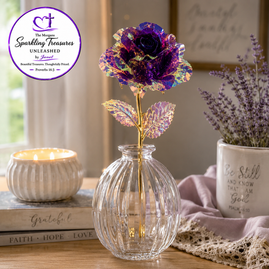 Everlasting Aurora™ Iridescent Rose Keepsake (Vase not included)