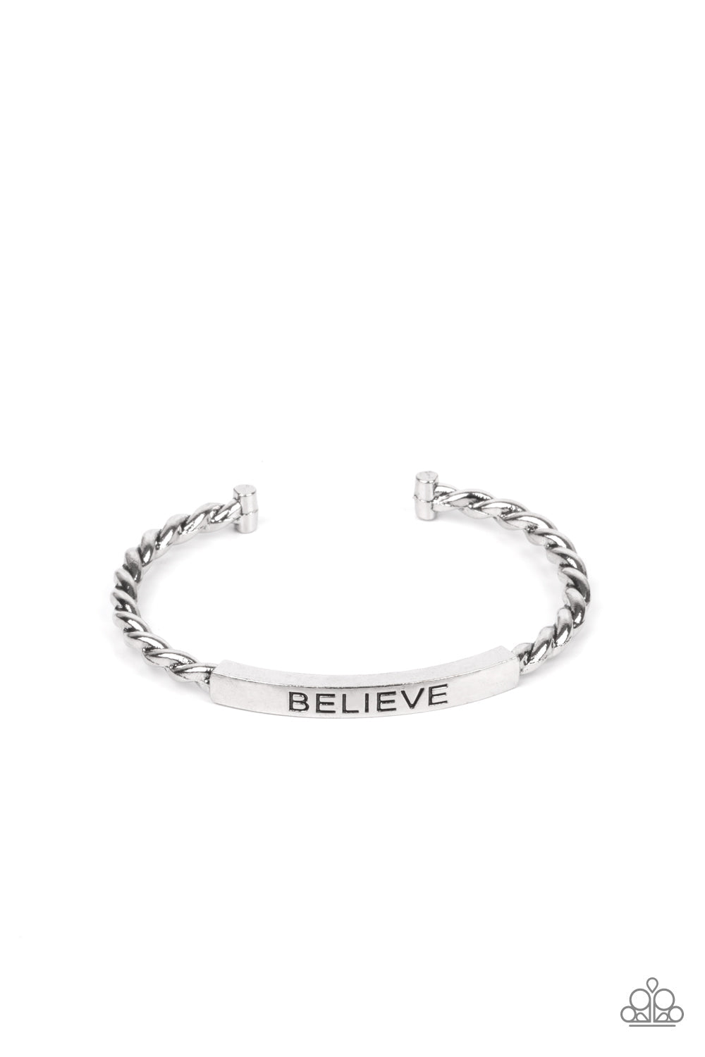TMST Bling Keep Calm and Believe - Paparazzi Accessories Silver