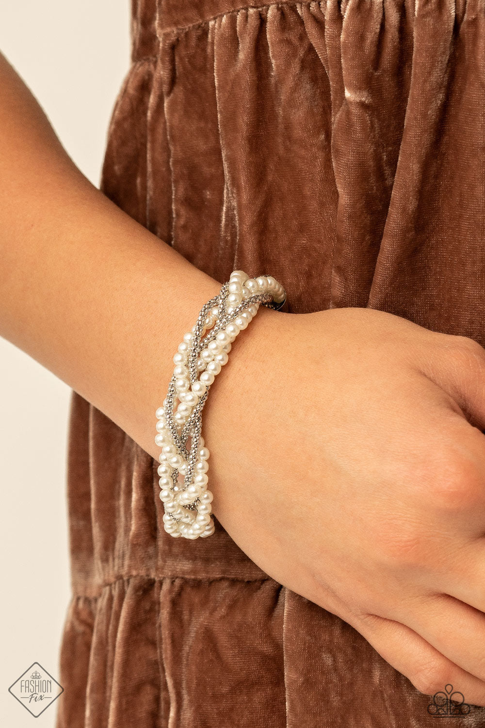 Vintage Variation - White Paparazzi Pearl Bracelet $5 Jewelry with Janet Morgan Bracelets