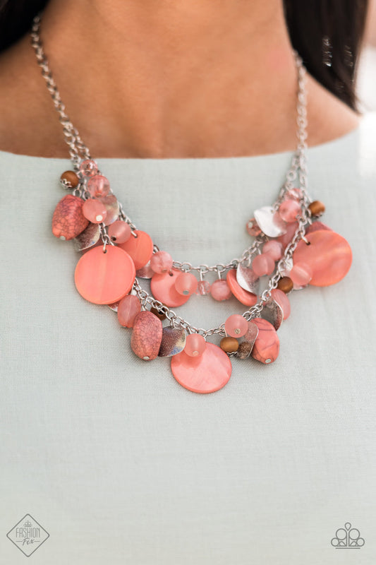Spring Goddess - Orange Paparazzi Accessories Necklace $5 Jewelry with Janet Morgan Necklaces