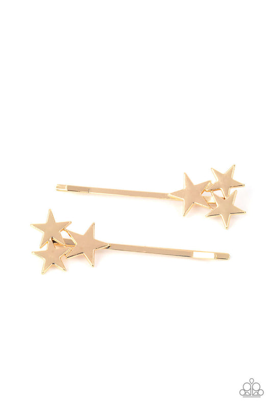 Suddenly Starstruck - Paparazzi Accessories Gold Hair Accessories $5 Jewelry with Janet Morgan Hair Accessories