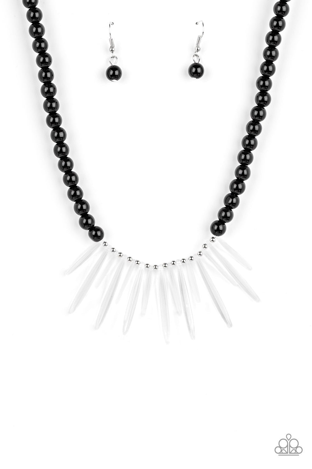 Icy Intimidation - Black Paparazzi Accessories Necklace $5 Jewelry with Janet Morgan Necklaces