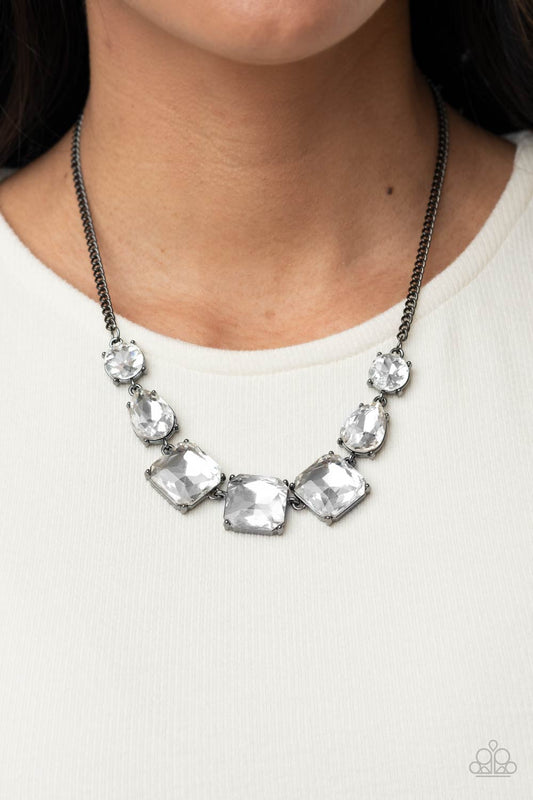 Unfiltered Confidence - Black Paparazzi Accessories Necklace $5 Jewelry with Janet Morgan Necklaces
