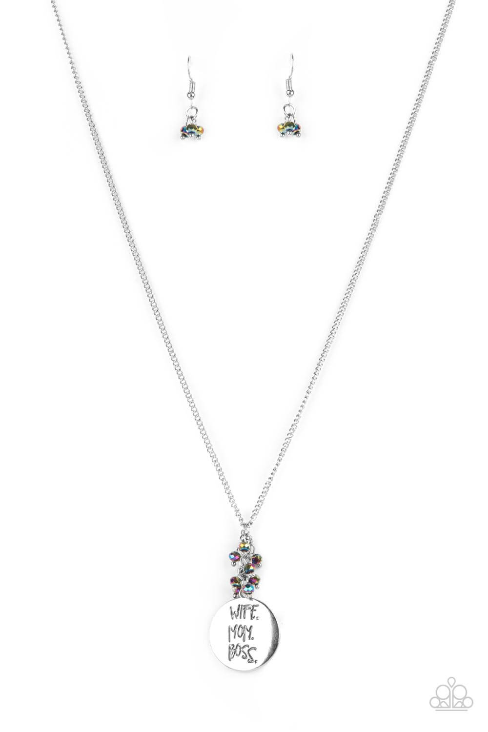 Words To Live By - Multi Paparazzi Accessories Necklace $5 Jewelry with Janet Morgan Necklace