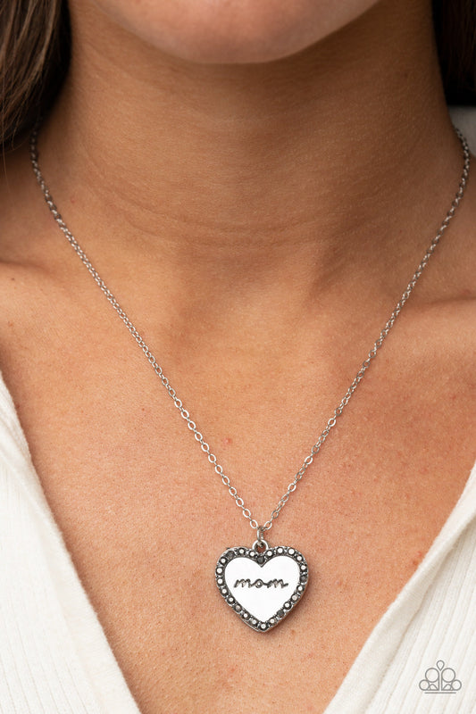 The Real Boss - Paparazzi Accessories Silver Heart Necklace $5 Jewelry with Janet Morgan Necklace
