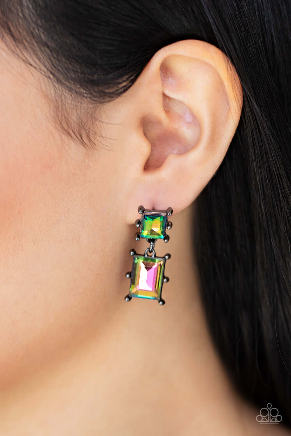 TMST Bling Cosmic Queen - Paparazzi Accessories Multi Oil Spill Earrings