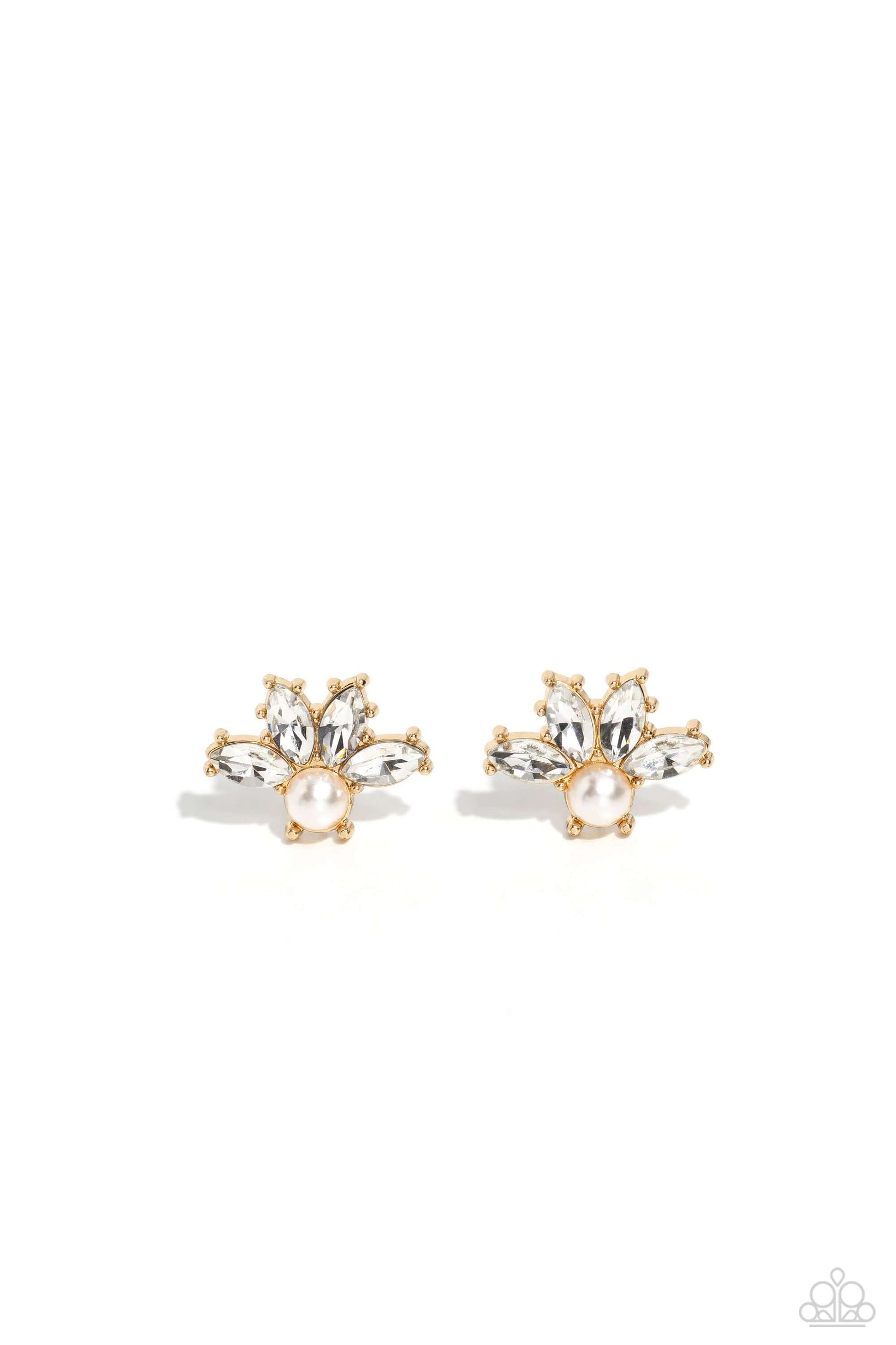 Stellar Showcase - Gold Paparazzi Post Earrings $5 Jewelry with Janet Morgan Earrings