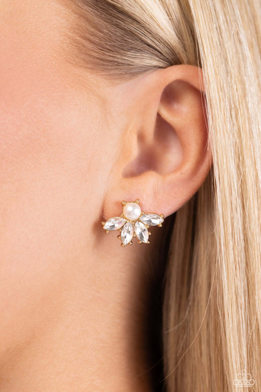 Stellar Showcase - Gold Paparazzi Post Earrings $5 Jewelry with Janet Morgan Earrings