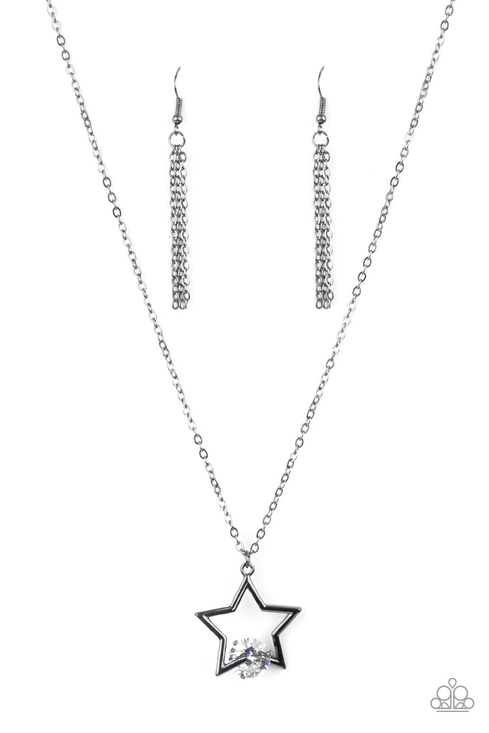 Starry Fireworks - Paparazzi Accessories Black Necklace $5 Jewelry with Janet Morgan Necklace