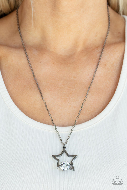 Starry Fireworks - Paparazzi Accessories Black Necklace $5 Jewelry with Janet Morgan Necklace