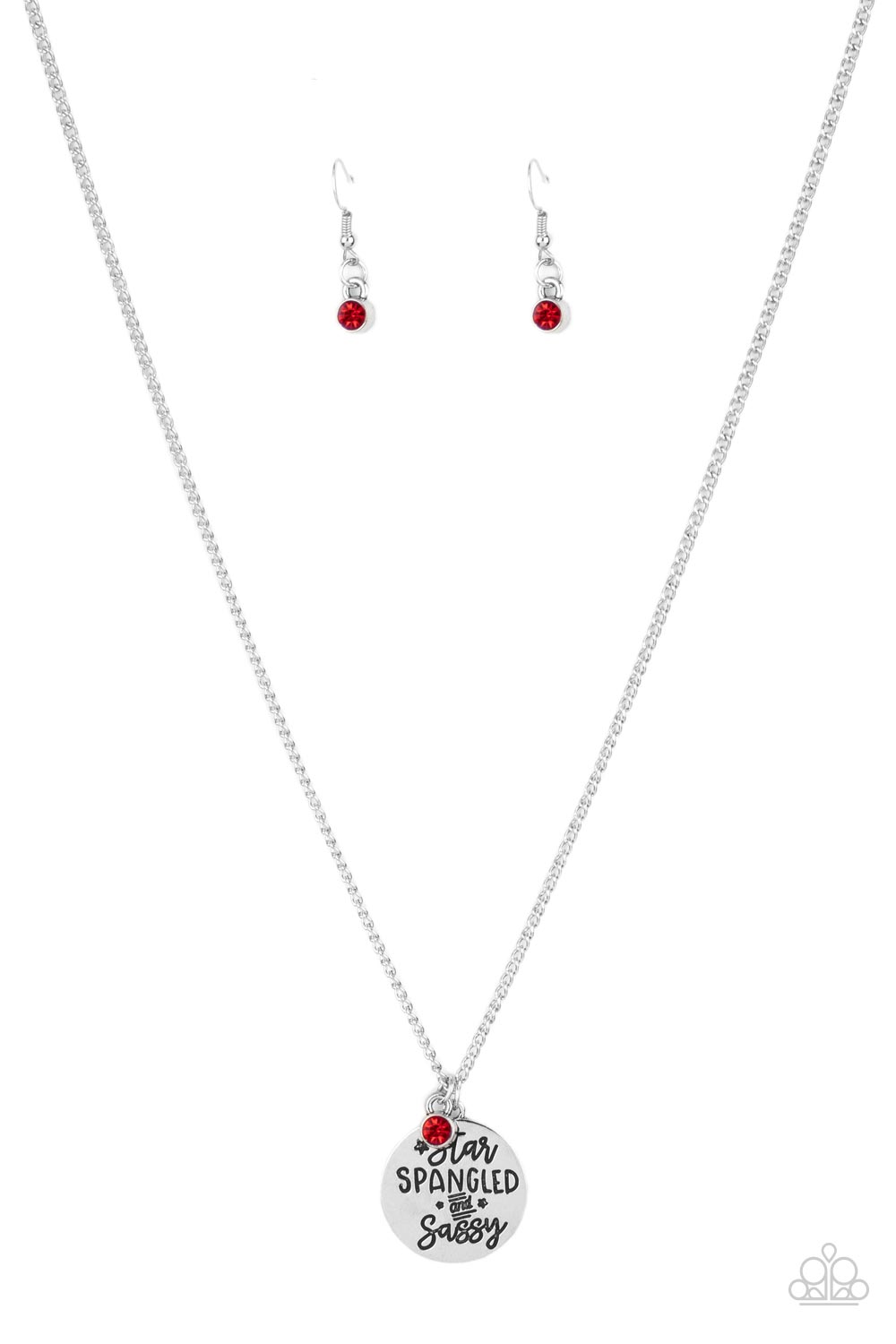 Star-Spangled Sass - Paparazzi Accessories Red Necklace $5 Jewelry with Janet Morgan Necklace