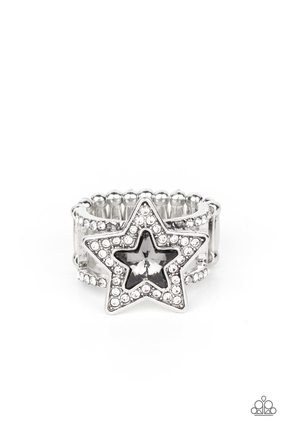 One Nation Under Sparkle - Silver Paparazzi Accessories Ring $5 Jewelry with Janet Morgan rings