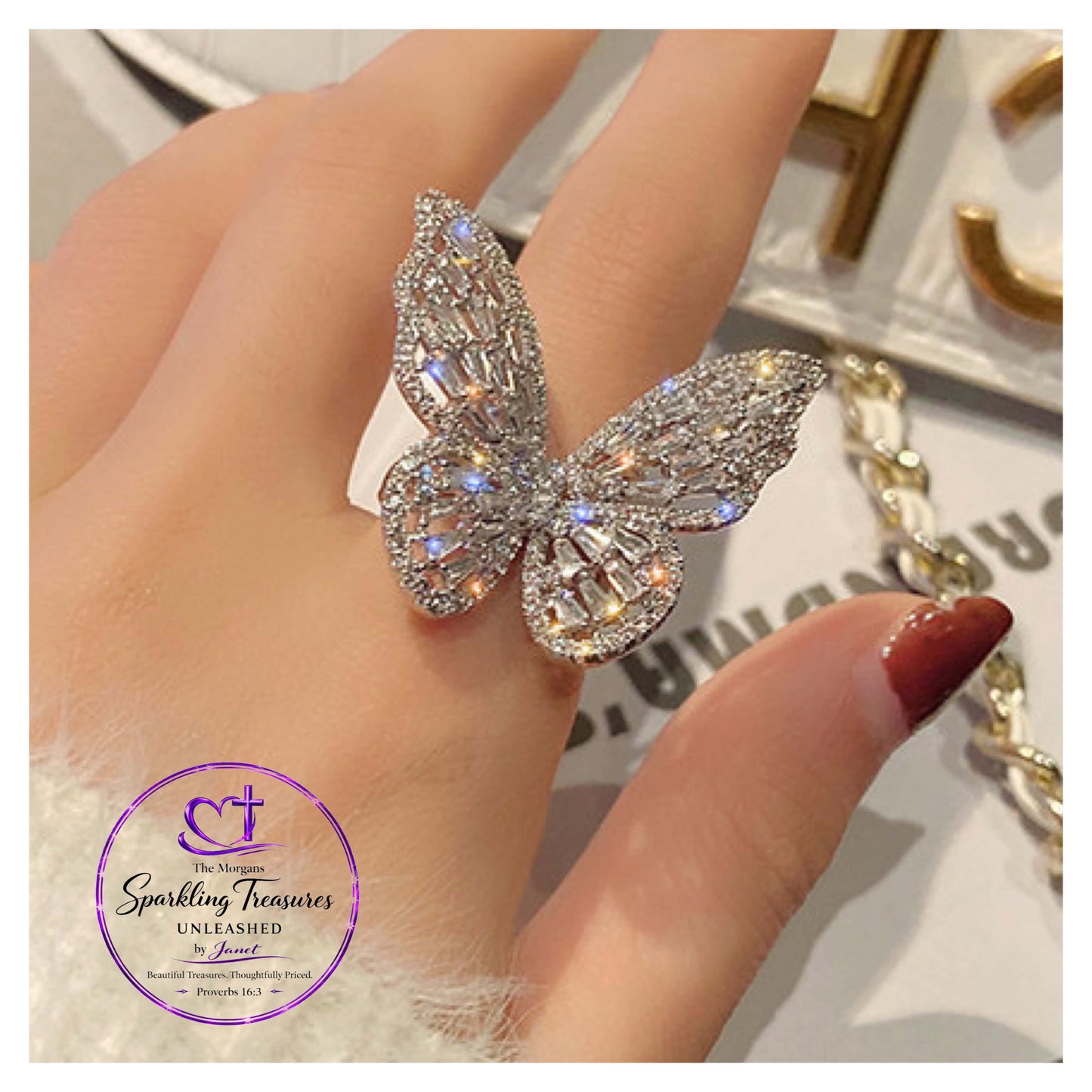 Wings of Radiance™ Butterfly Open Ring