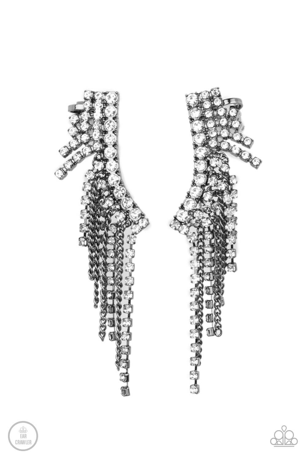 Thunderstruck Sparkle - Paparazzi Accessories Black Earrings $5 Jewelry with Janet Morgan Earrings