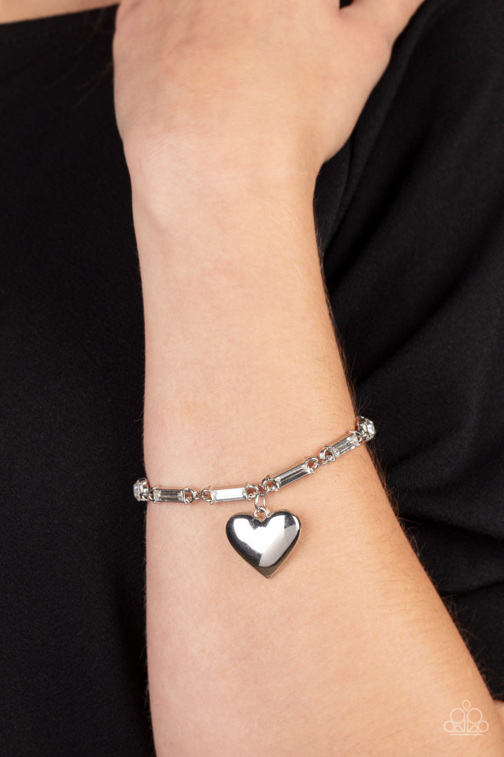 Sweetheart Secrets - White Paparazzi Accessories Bracelet $5 Jewelry with Janet Morgan Bracelets