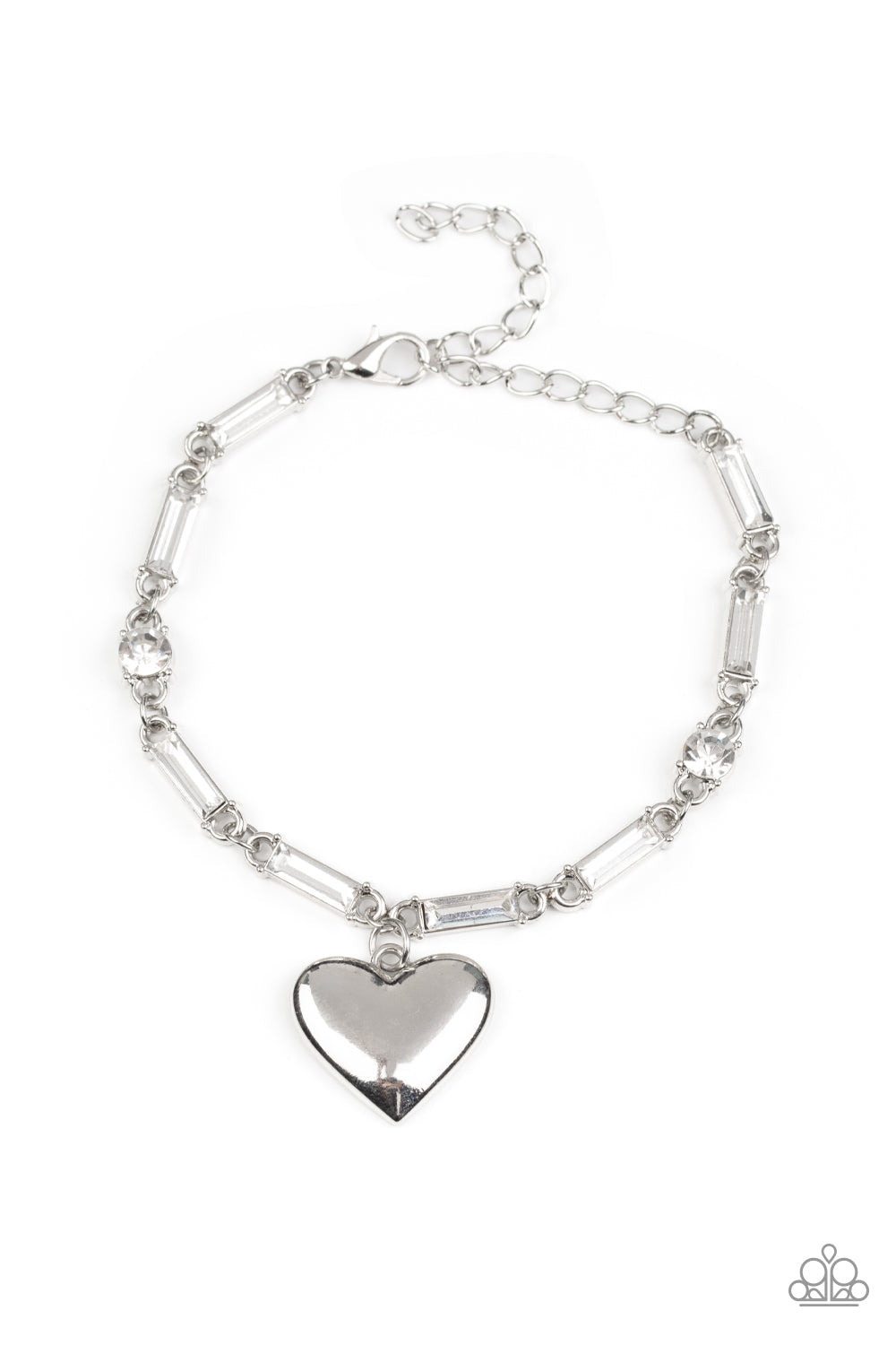 Sweetheart Secrets - White Paparazzi Accessories Bracelet $5 Jewelry with Janet Morgan Bracelets