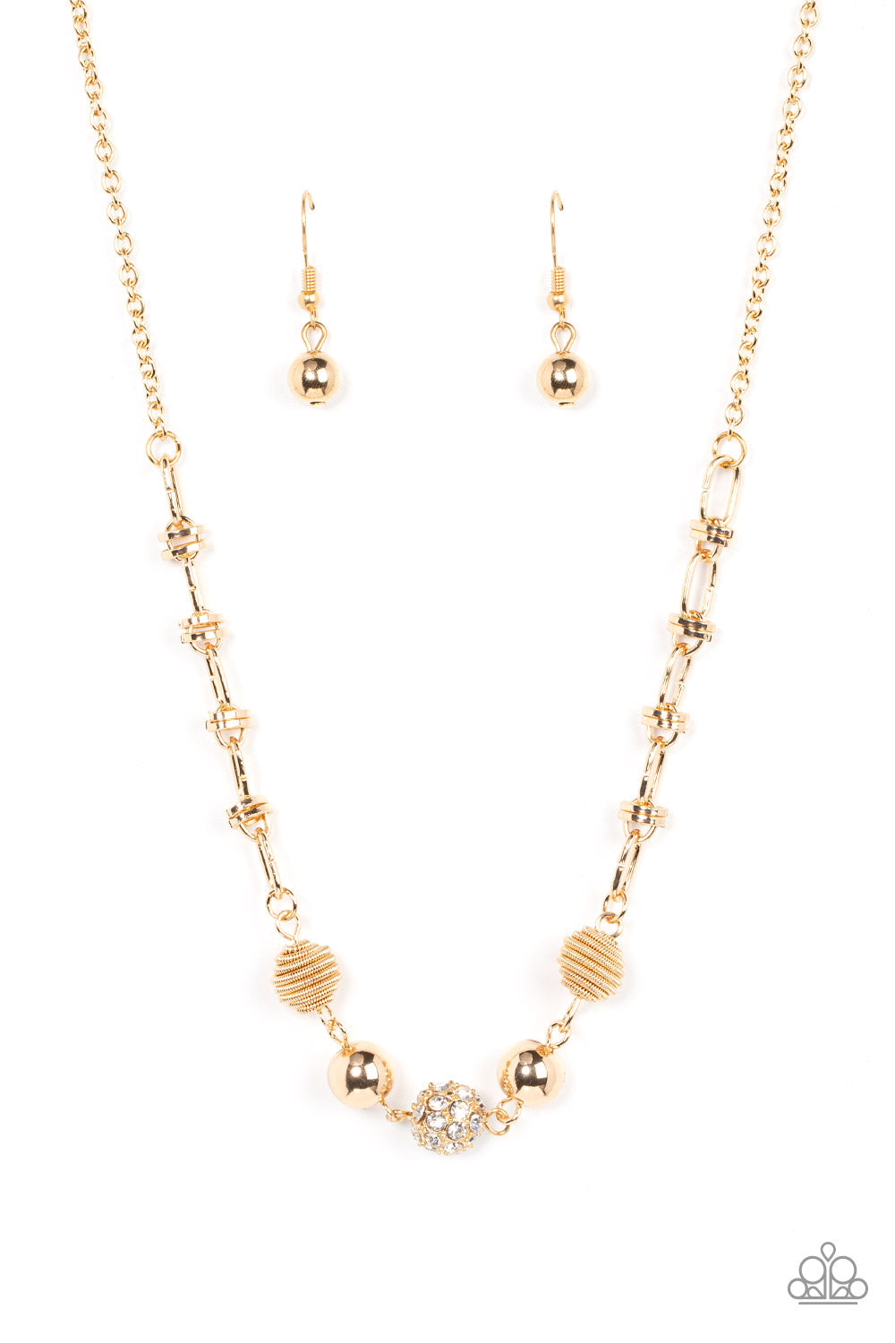 Taunting Twinkle - Paparazzi Accessories Gold Necklace $5 Jewelry with Janet Morgan Necklaces