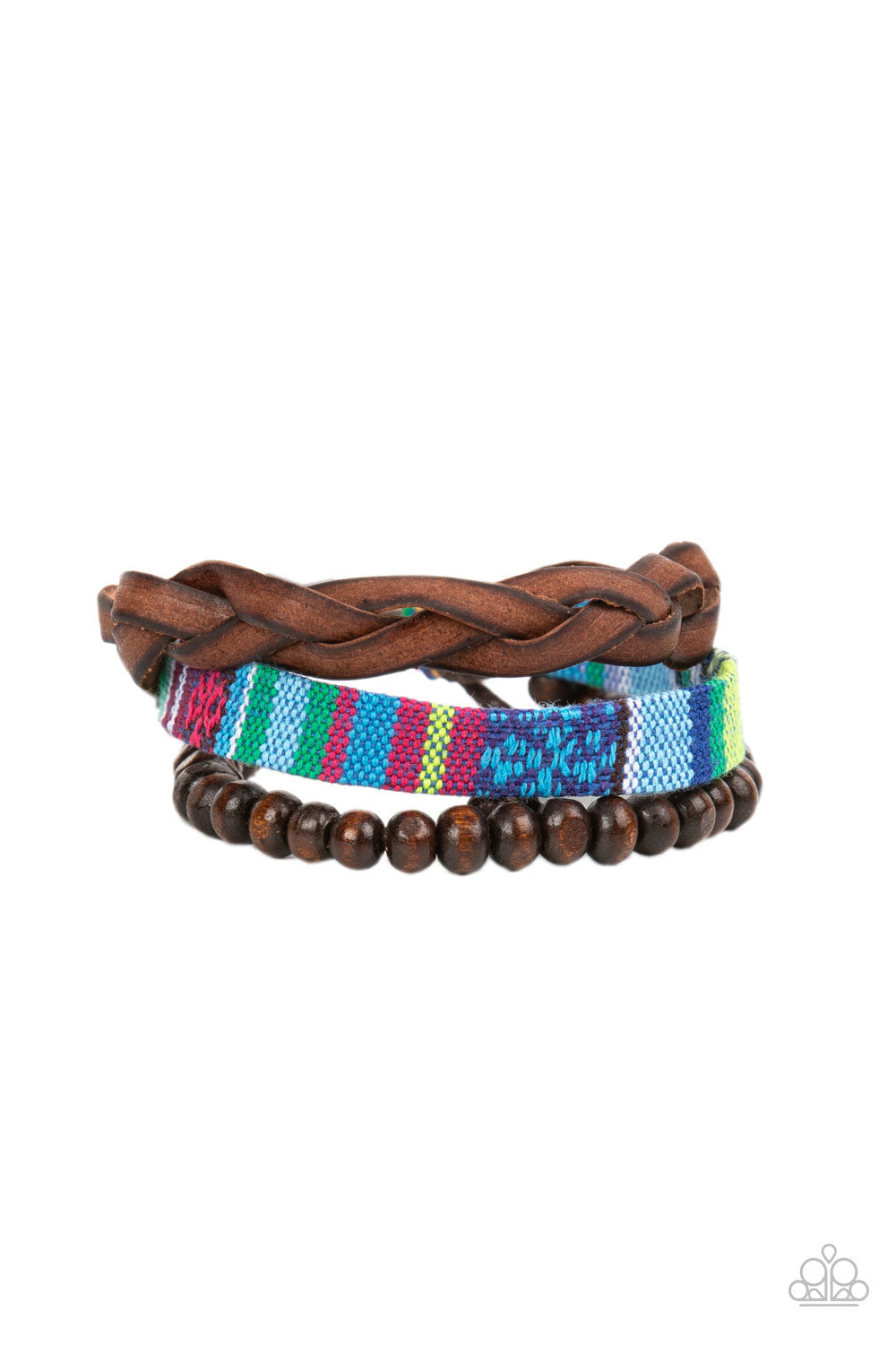 Textile Texting - Paparazzi Accessories Blue Bracelet $5 Jewelry with Janet Morgan Bracelets
