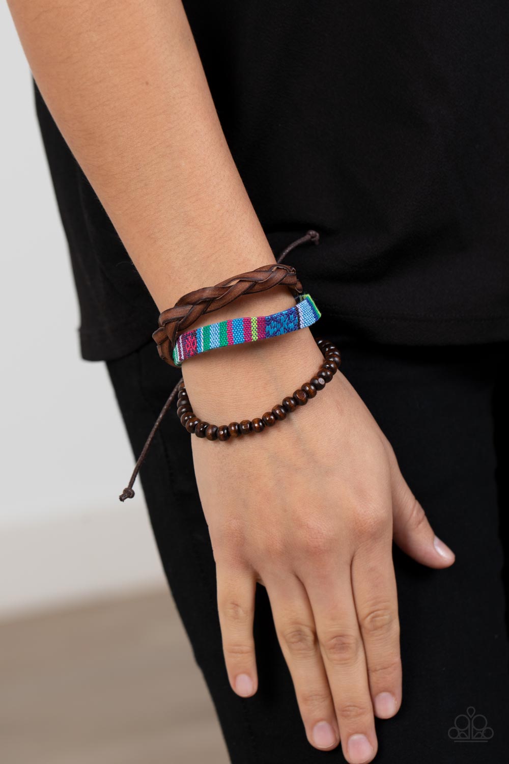 Textile Texting - Paparazzi Accessories Blue Bracelet $5 Jewelry with Janet Morgan Bracelets