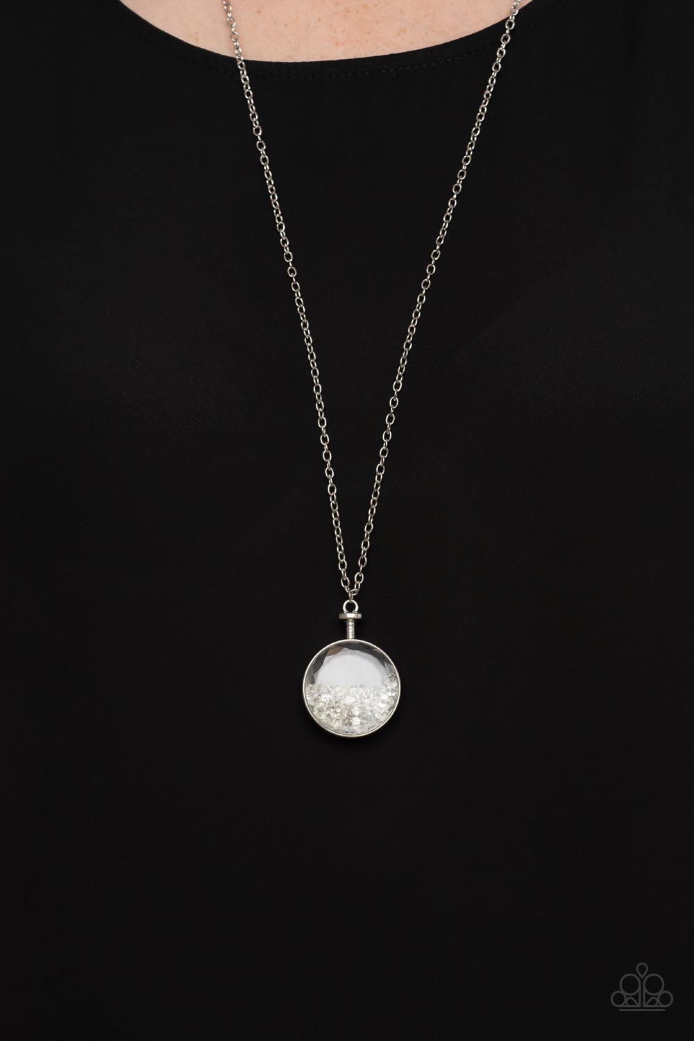 TMST Bling Twinkly Treasury - Paparazzi Accessories White Necklace
