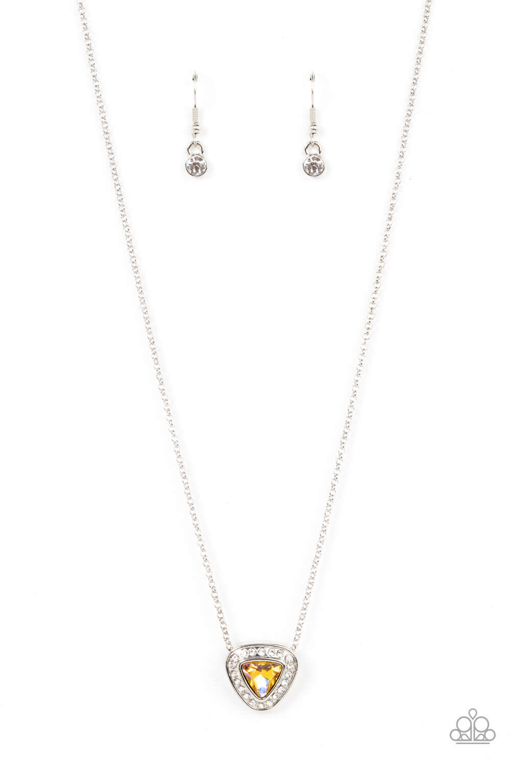 The Whole Package - Yellow Paparazzi Accessories Necklace $5 Jewelry with Janet Morgan Necklaces