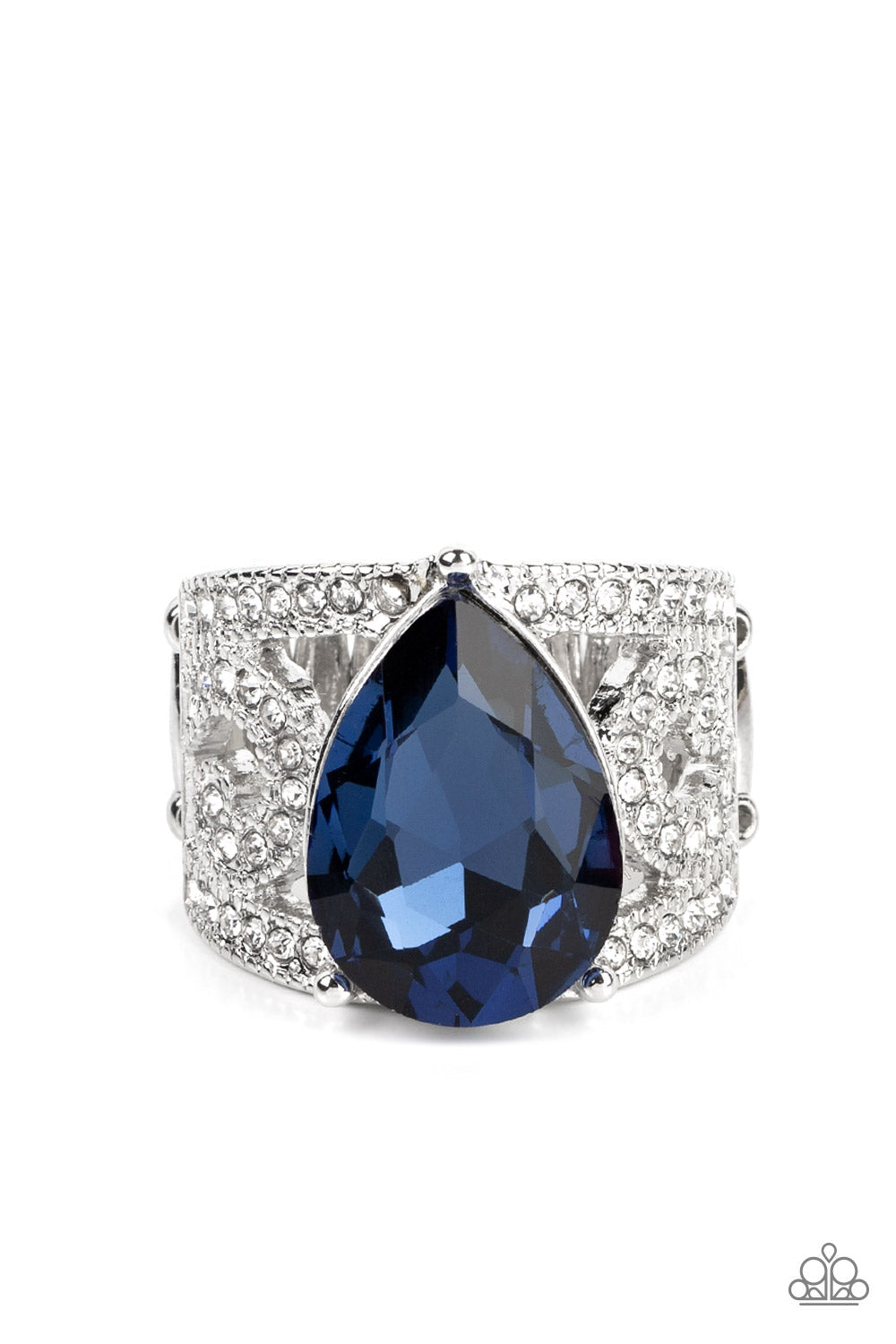 Kinda a Big Deal - Blue Paparazzi Accessories $5 Jewelry with Janet Morgan rings