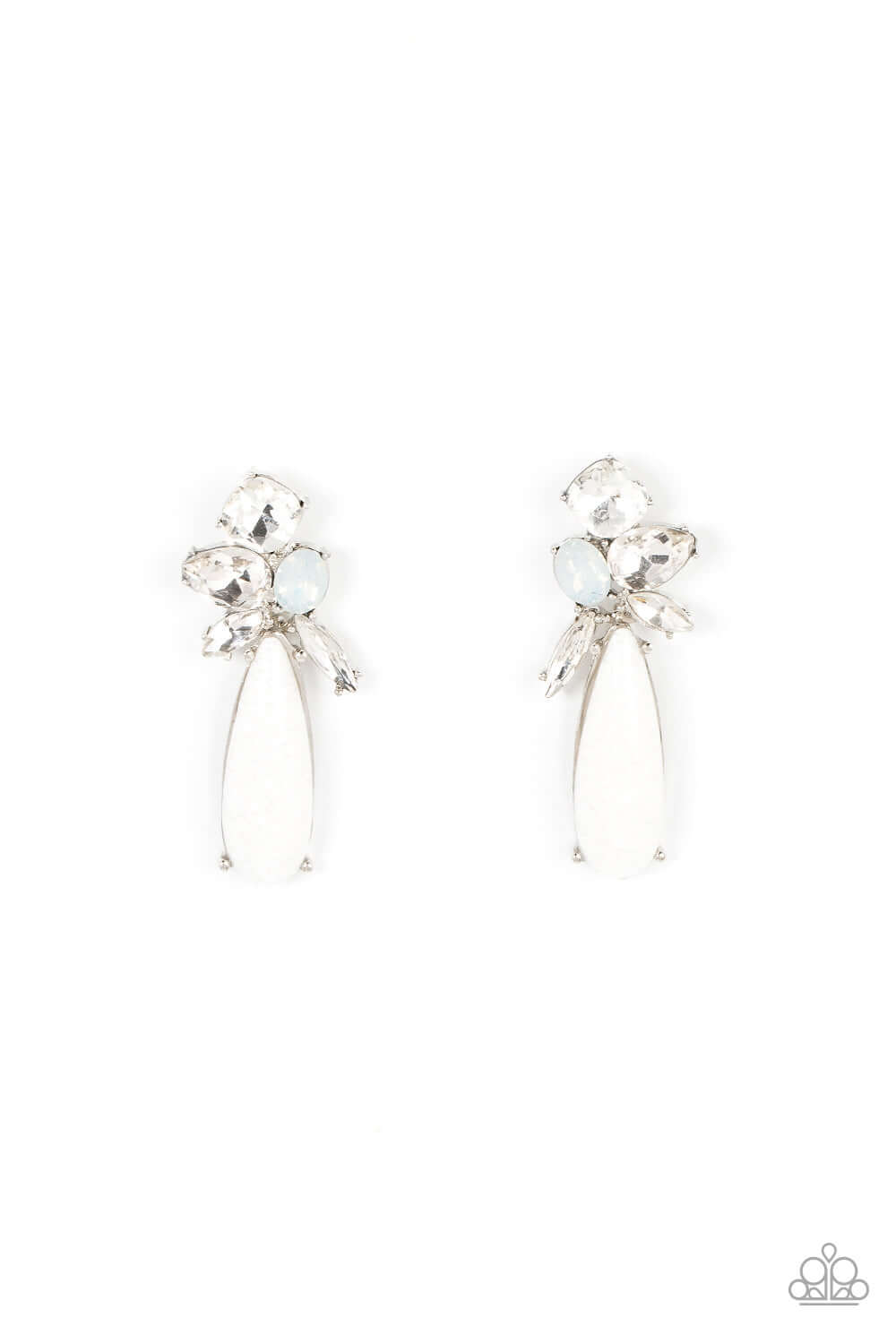 DIY Dazzle - Paparazzi Accessories White Earring $5 Jewelry with Janet Morgan EARRINGS