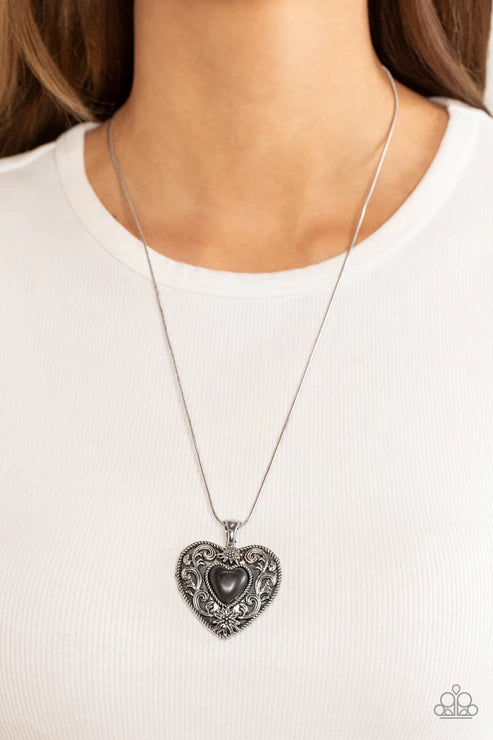 Wholeheartedly Whimsical - Black ♥ Necklace