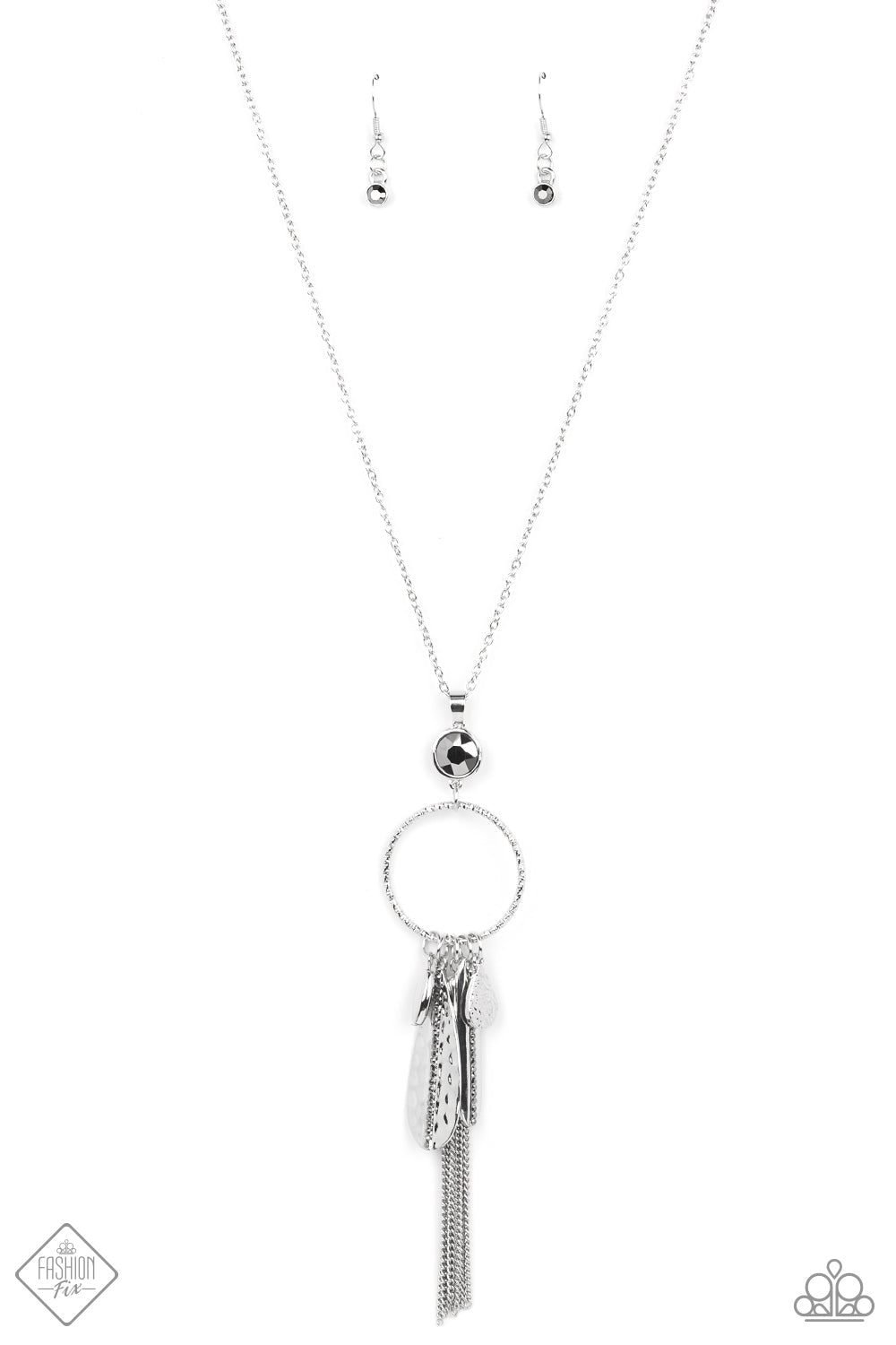 Tastefully Tasseled - Paparazzi Accessories Silver Necklace $5 Jewelry with Janet Morgan Necklaces