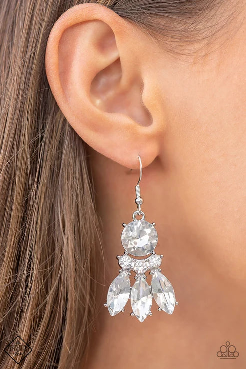 To Have and to SPARKLE - White ♥ Earrings
