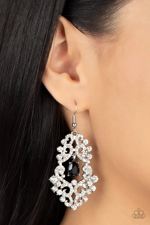 Sociable Sparkle - Black ♥ Earrings