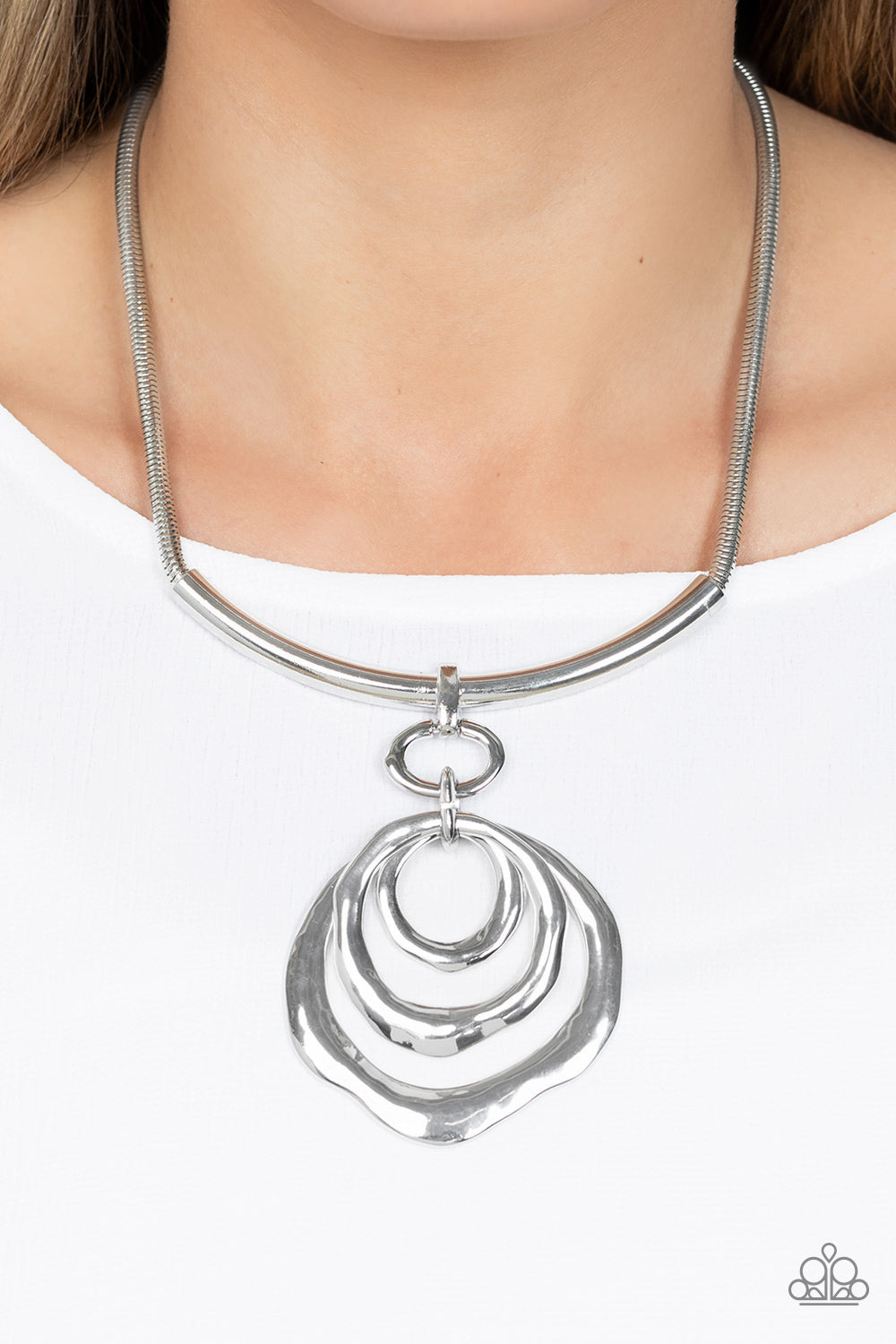 TMST Bling Forged in Fabulous - Silver Paparazzi Necklace