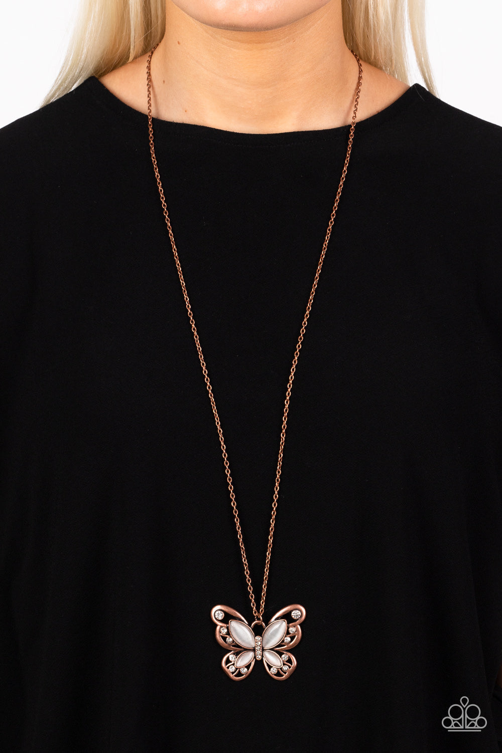Wings Of Whimsy - Copper Paparazzi Accessories Necklace $5 Jewelry with Janet Morgan Necklaces