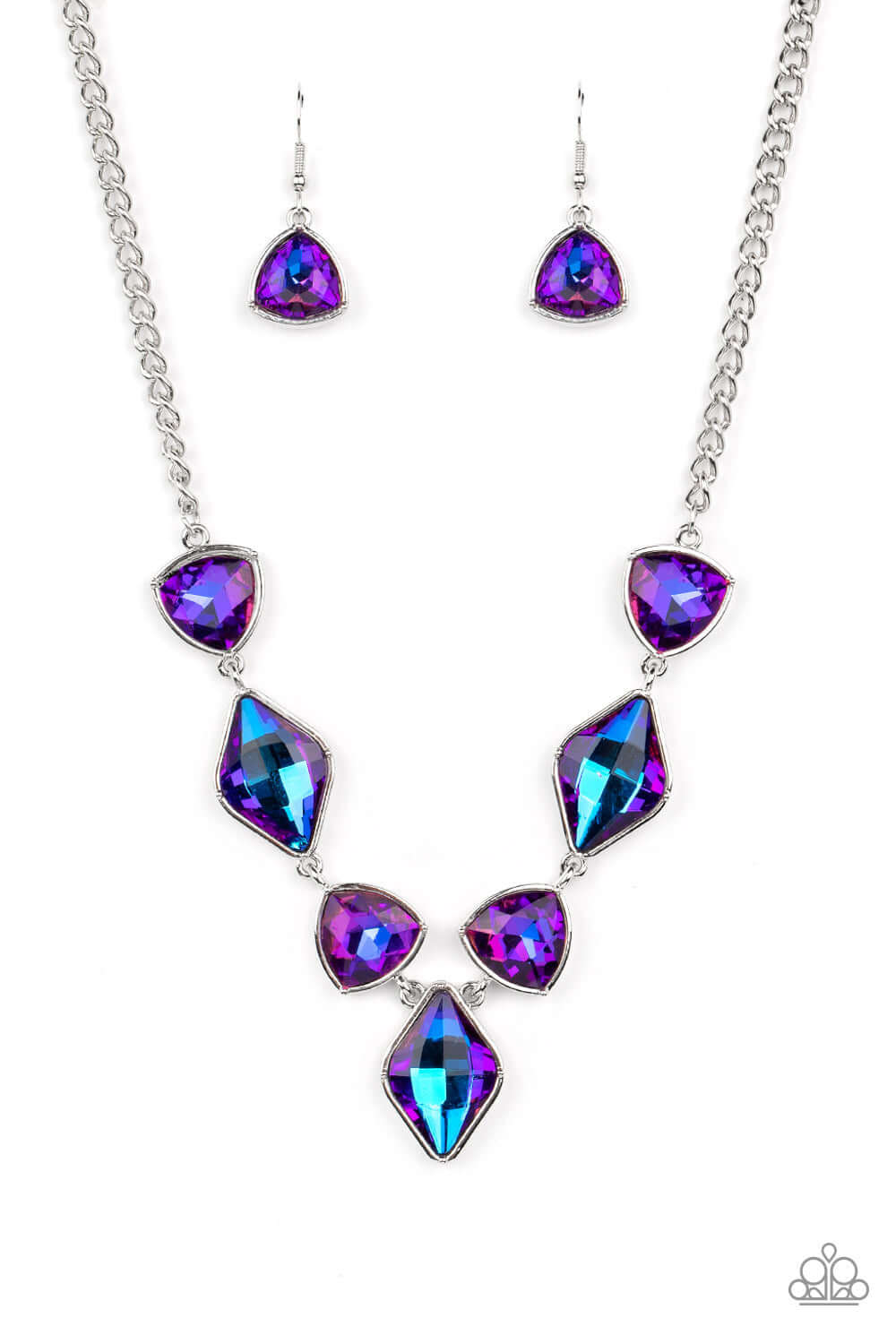 Glittering Geometrics - Paparazzi Accessories Purple Necklace $5 Jewelry with Janet Morgan Necklace
