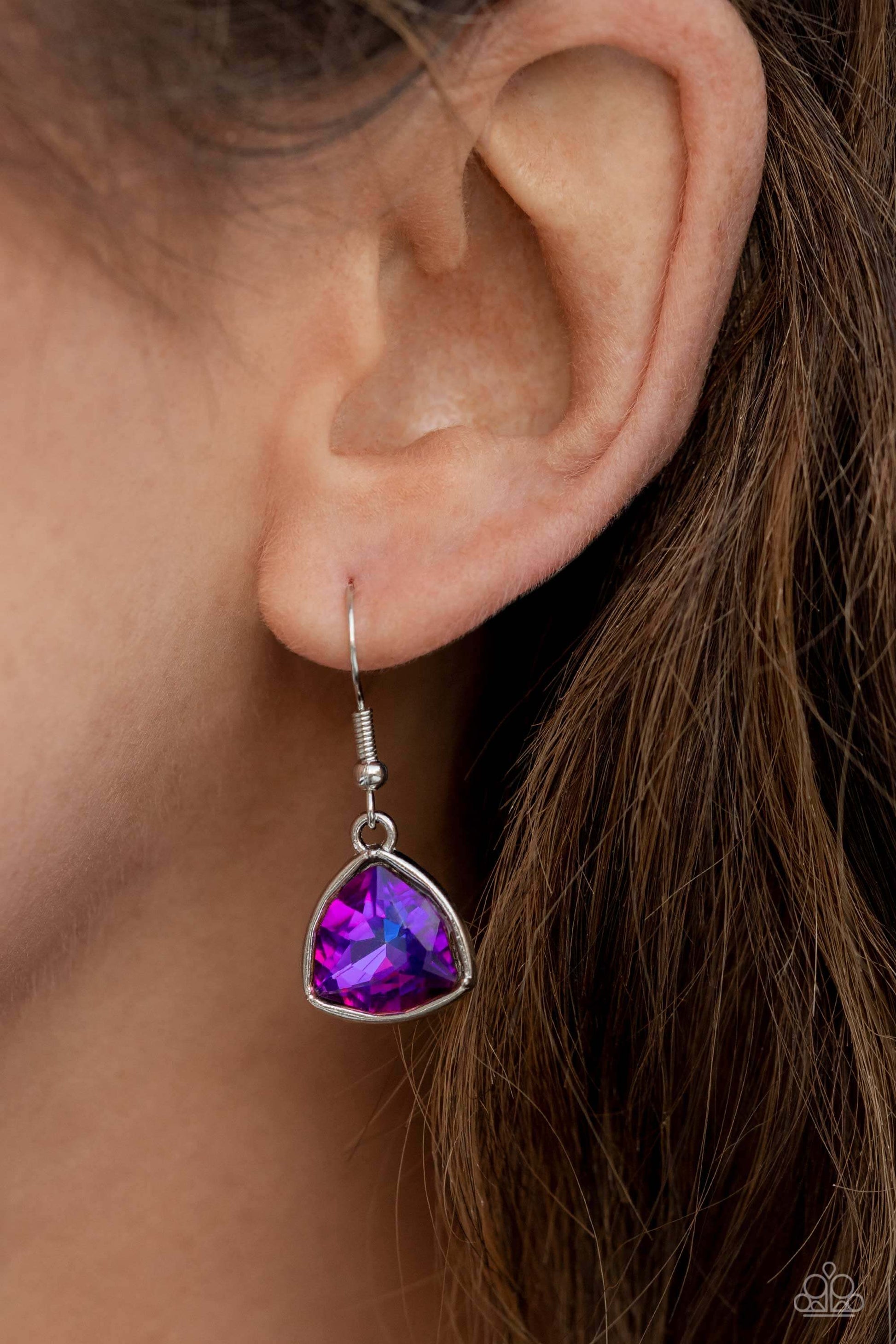 Glittering Geometrics - Paparazzi Accessories Purple Necklace $5 Jewelry with Janet Morgan Necklace