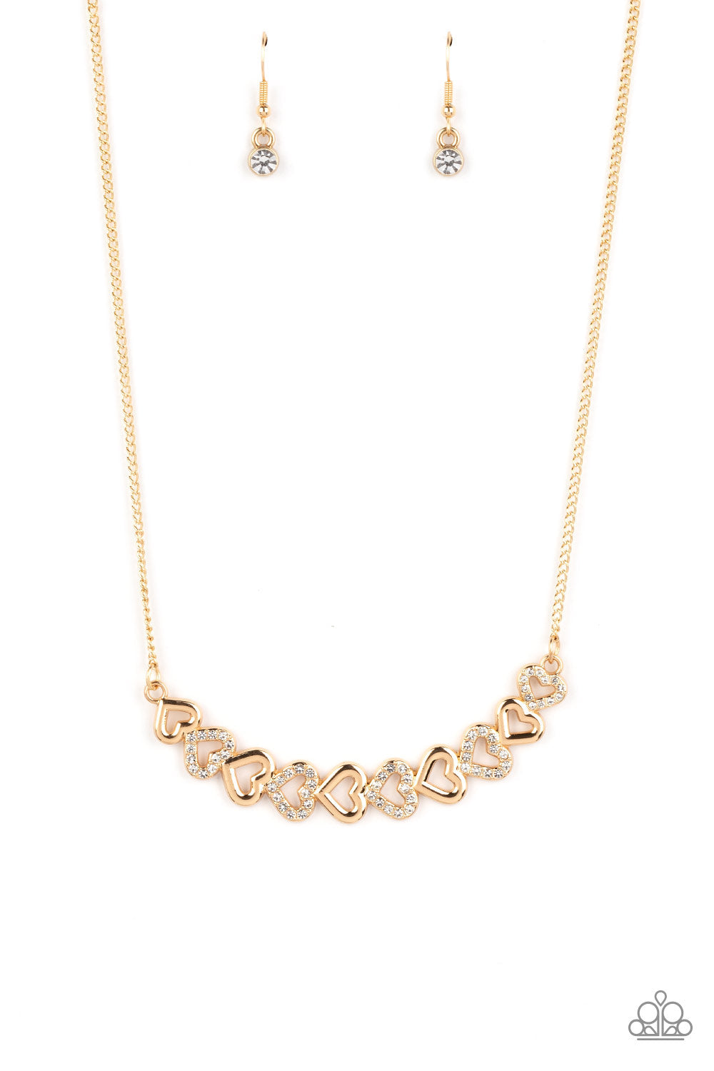 Sparkly Suitor - Paparazzi Accessories Gold Necklace $5 Jewelry with Janet Morgan Necklace