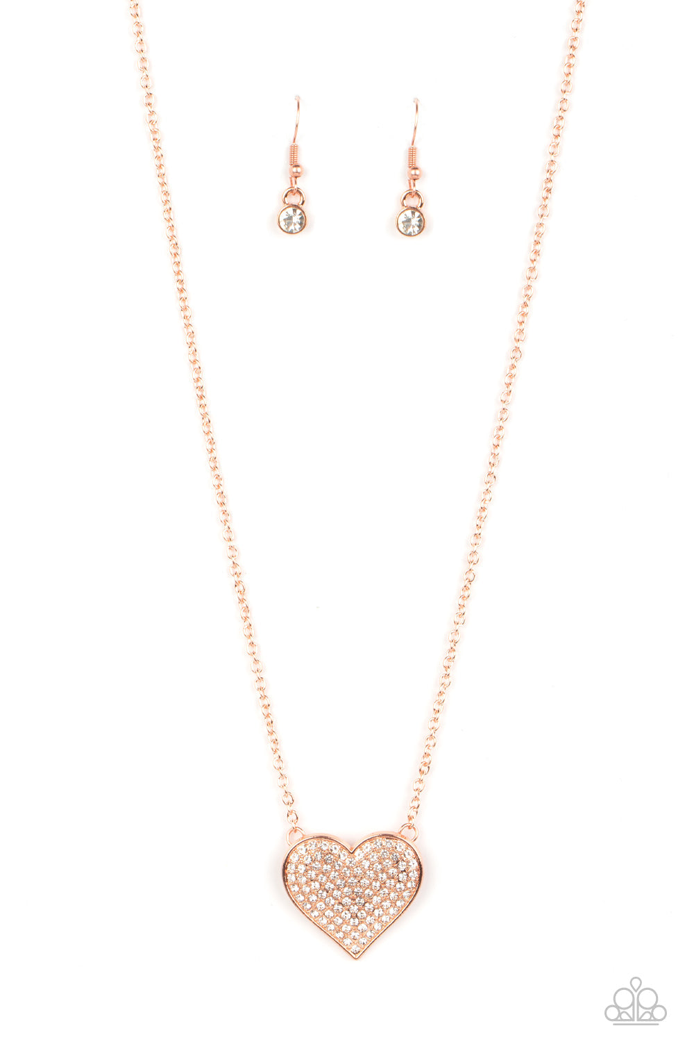 Spellbinding Sweetheart - Copper Paparazzi Accessories Necklace $5 Jewelry with Janet Morgan Necklaces