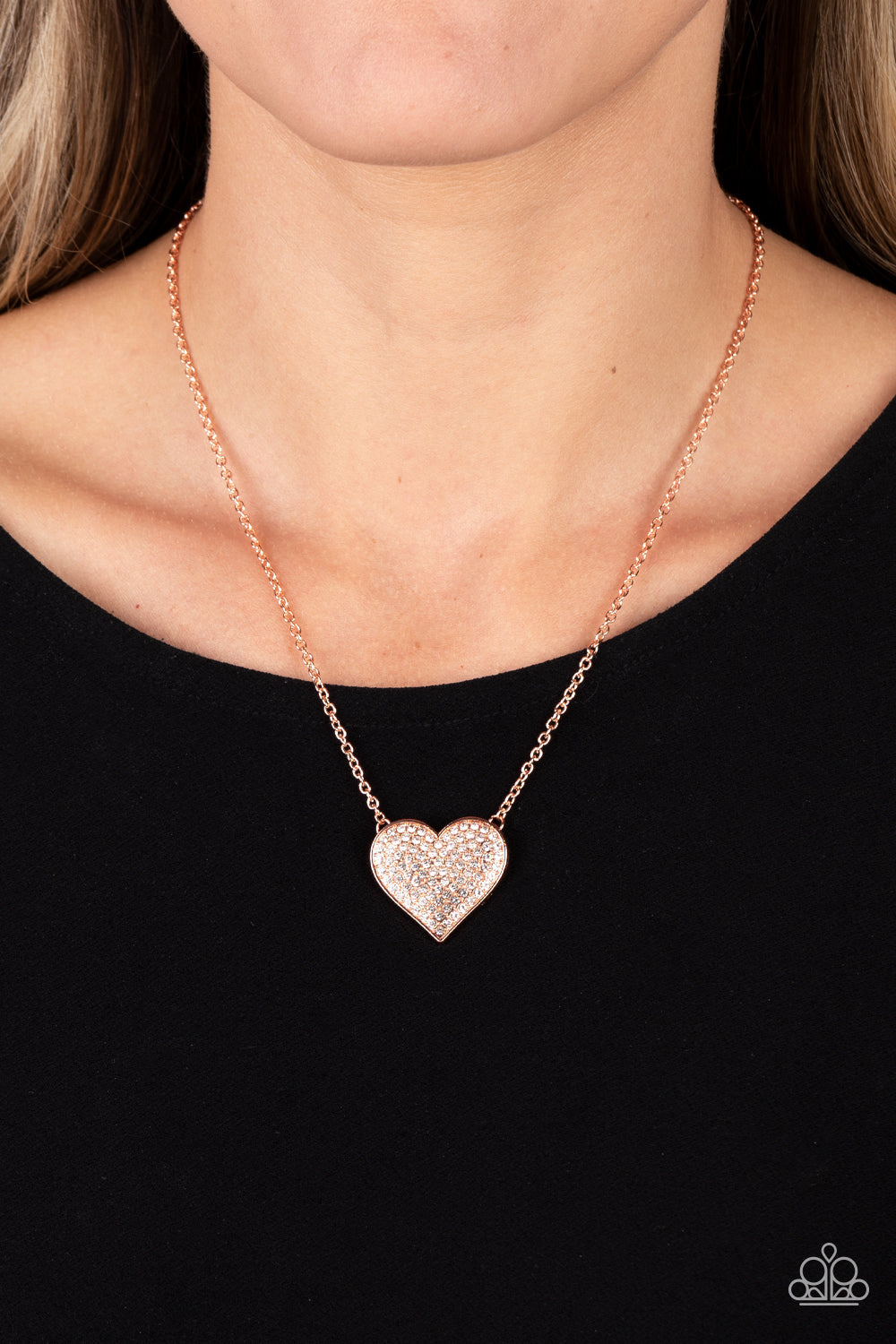 Spellbinding Sweetheart - Copper Paparazzi Accessories Necklace $5 Jewelry with Janet Morgan Necklaces