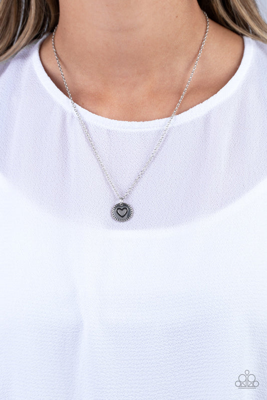 Stamped Sentiment - Silver Paparazzi Accessories Necklace $5 Jewelry with Janet Morgan Necklaces