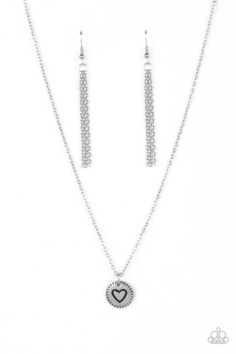 Stamped Sentiment - Silver Paparazzi Accessories Necklace $5 Jewelry with Janet Morgan Necklaces
