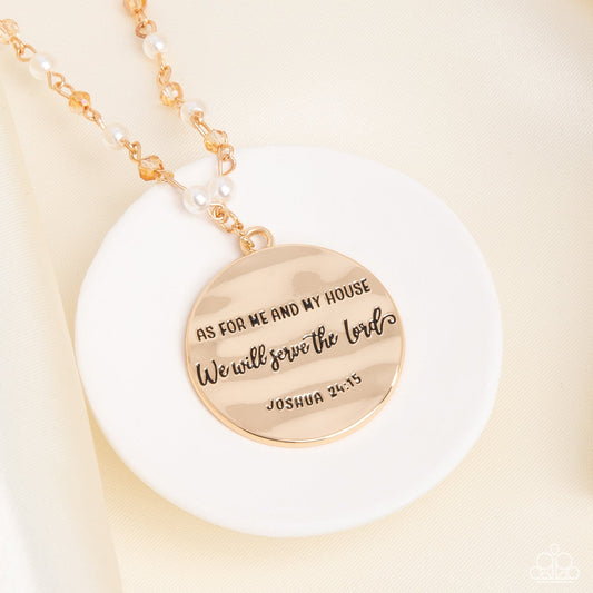 TMST Bling Serving the Lord - Paparazzi Accessories Gold Necklace