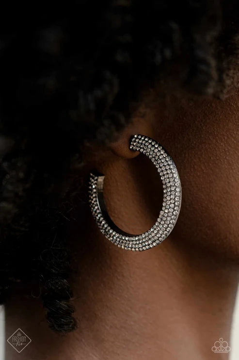 Dazzling Dynamo - Black ♥ Earrings