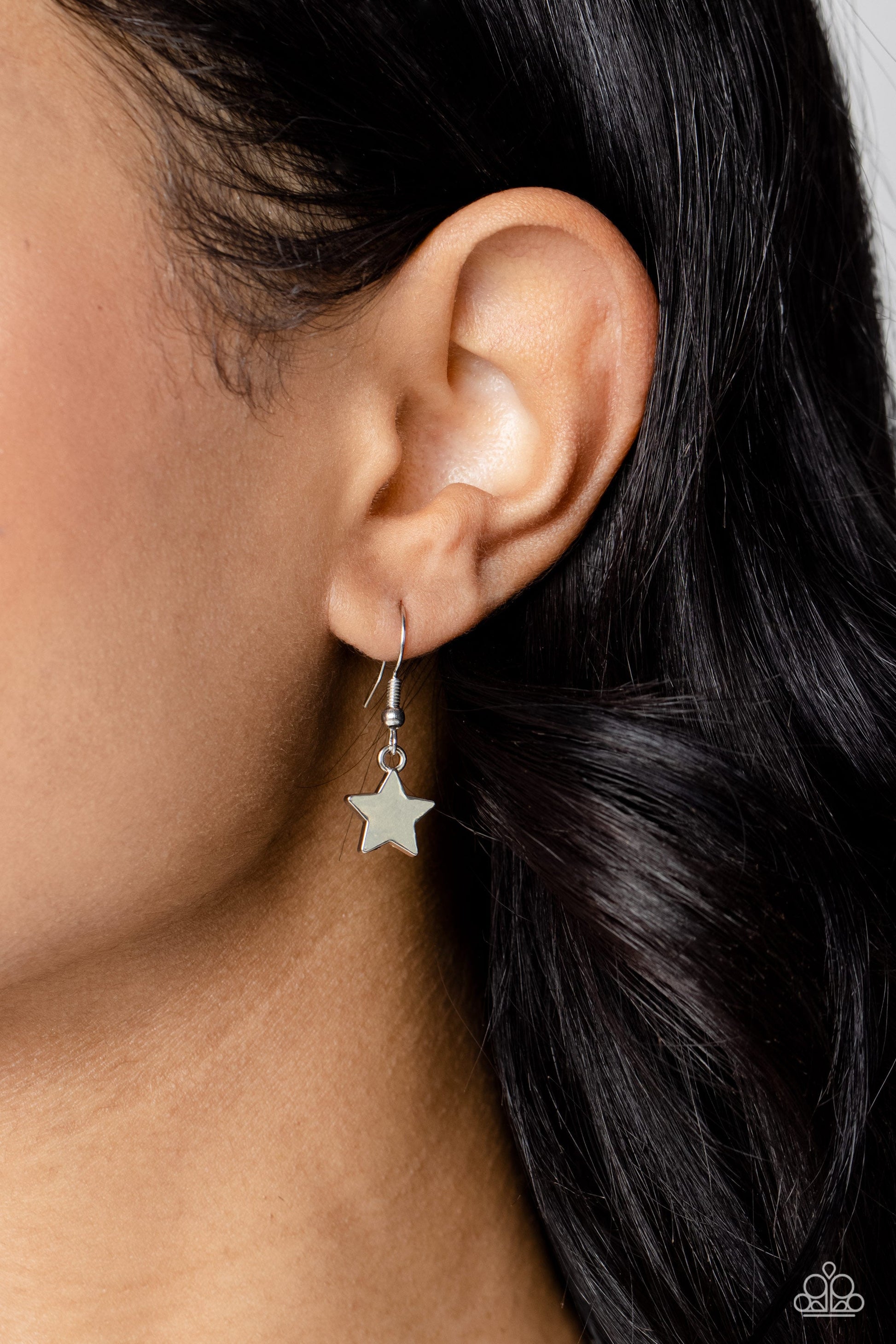 Starry Statutes - Blue Paparazzi Necklace with Stars $5 Jewelry with Janet Morgan Necklaces