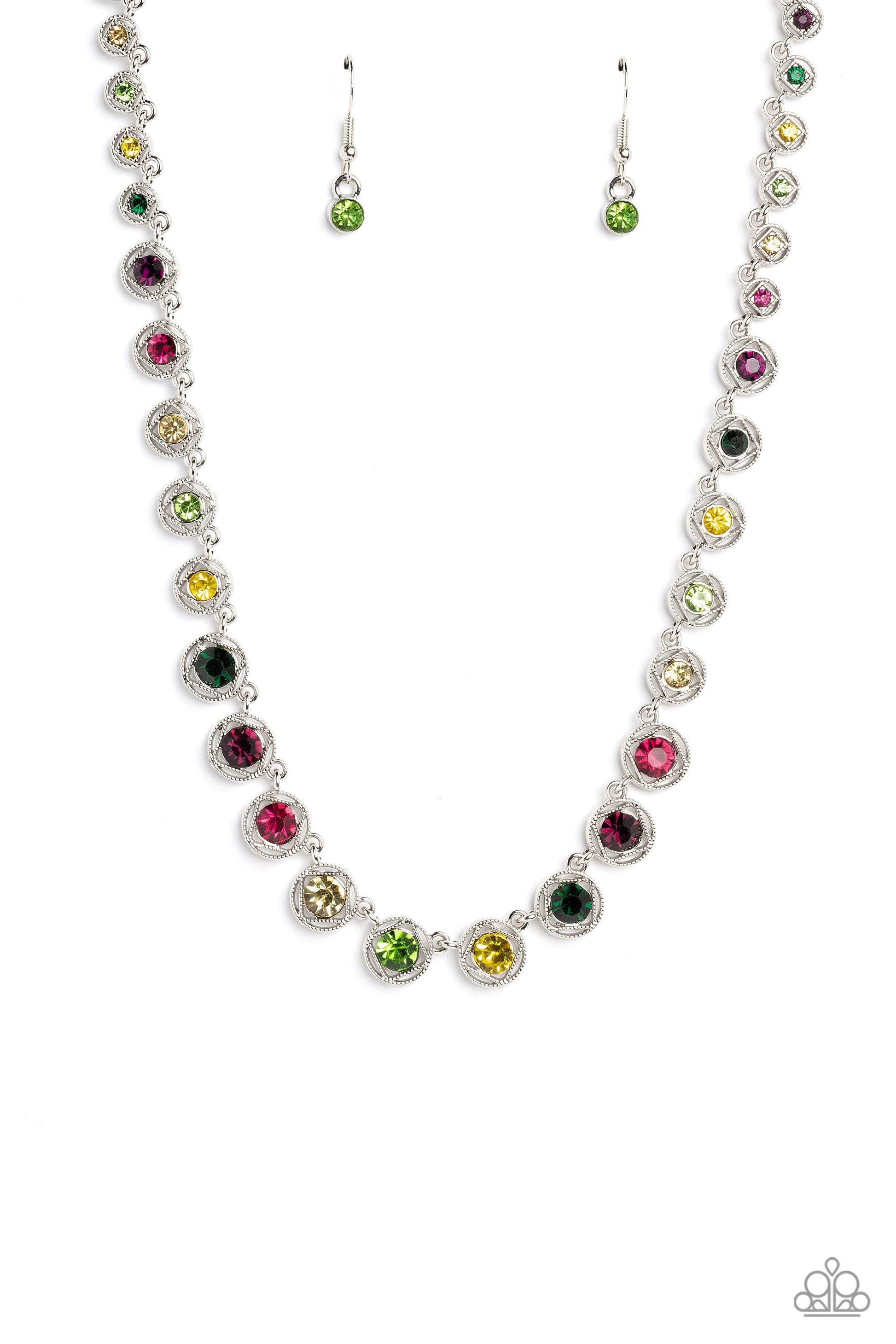 Kaleidoscope Charm - Multi Paparazzi Accessories Necklace $5 Jewelry with Janet Morgan Necklaces